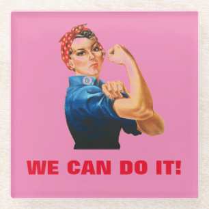 Wir können es Rosie machen, der Riveter Women Powe Glasuntersetzer