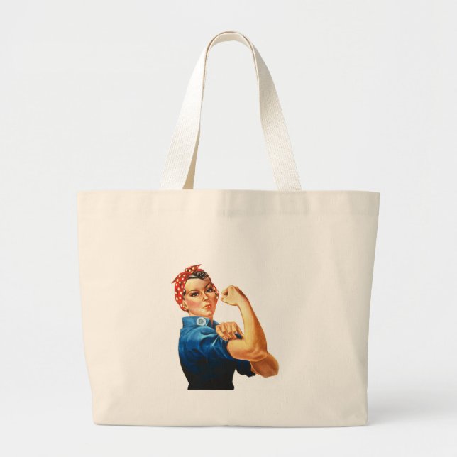Wir können es Rosie machen, der Riveter Women Powe Jumbo Stoffbeutel (Vorne)