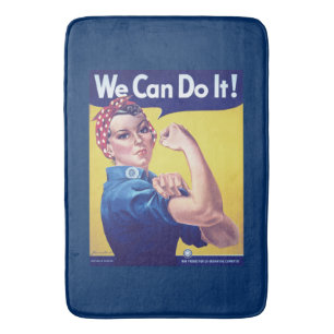 Wir können es Rosie machen, die Riveter United Sta Badematte