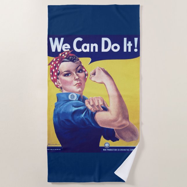 Wir können es Rosie machen, die Riveter United Sta Strandtuch (Vorderseite)