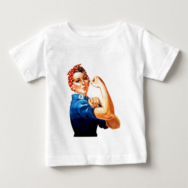 Wir können es Rosie machen, die Riveter-Weltkrieg- Baby T-shirt (Vorderseite)