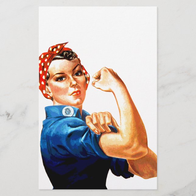 Wir können es Rosie machen, die Riveter-Weltkrieg- Briefpapier (Vorderseite)