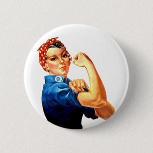Wir können es Rosie machen, die Riveter-Weltkrieg- Button