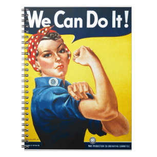Wir können es schaffen! - Rosie the Riveter Vinta Notizblock