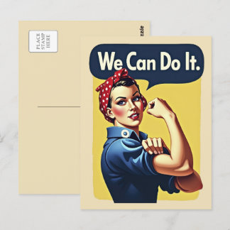 Wir können es tun | Der berühmte Feminismus Postkarte
