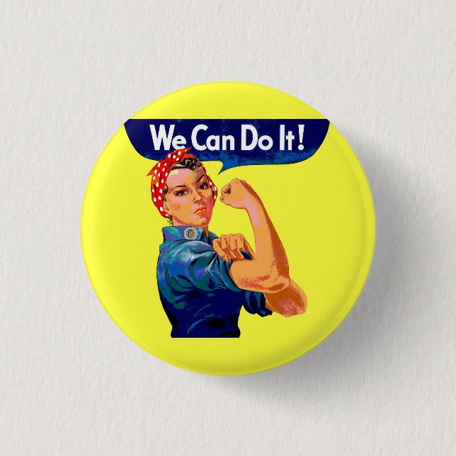 Wir können es tun - Motivierend Kunst des Pops Button (Vorderseite)