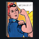 Wir können es tun! Rosie Die Vintage Holzbox Rive Holzkisten Schild<br><div class="desc">Das klassische American Icon ist im Pop Art Stil neu erfunden!  Zwei eindeutig amerikanische Stile neu gemischt und neu erfunden,  um Pop und Flair zu jedem Raum!</div>