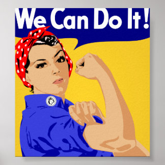 Wir können es tun! Rosie The Riveter WWII Poster