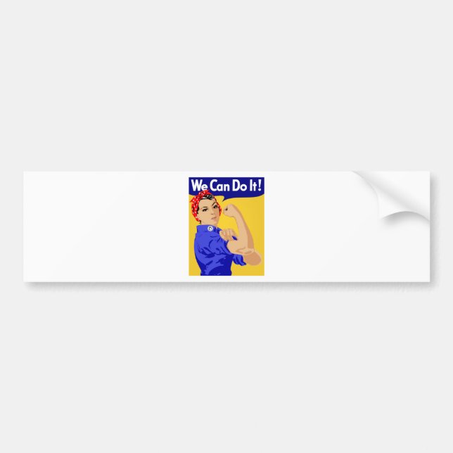 Wir können es tun! Rosie The Riveter WWII Poster Autoaufkleber (Vorne)