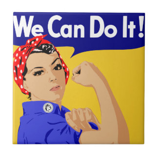 Wir können es tun! Rosie The Riveter WWII Poster Fliese