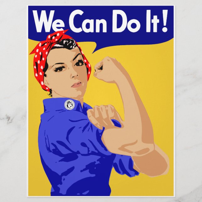 Wir können es tun! Rosie The Riveter WWII Poster Flyer (Vorne)