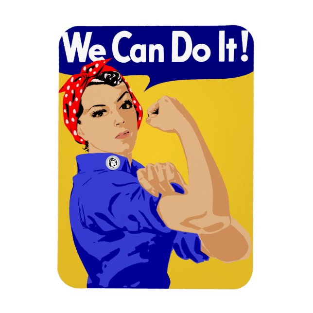 Wir können es tun! Rosie The Riveter WWII Poster Magnet (Vertikal)