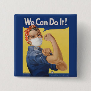 Wir können es tun! Schaltfläche Rosie the Rivete Button