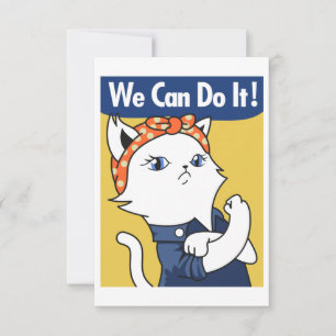Wir können es tun! White Cat Rosie The Riveter