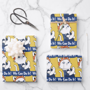Wir können es tun! White Cat Rosie The Riveter Geschenkpapier Set