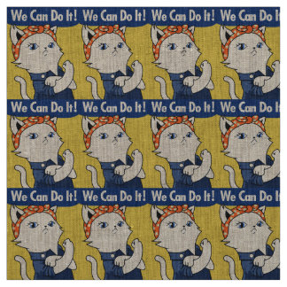 Wir können es tun! White Cat Rosie The Riveter Stoff