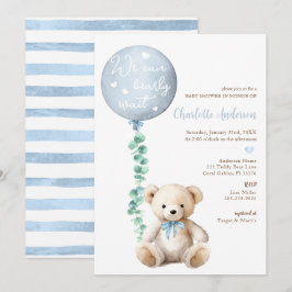 Wir können Eukalyptus Bear Baby Dusche frühzeitig  Einladung