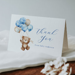 Wir können früh warten Teddy Bären Danke Notiz Kar