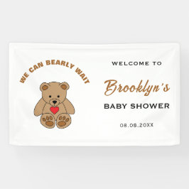 Wir können frühes Warten Baby Dusche Teddy Bären W Banner