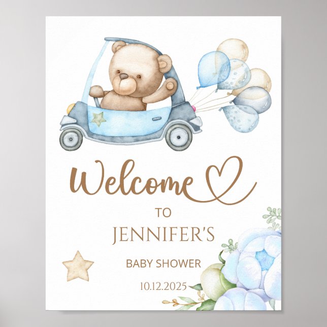 Wir können frühstücken, das Babydusche-Begrüßungsp Poster (Vorne)