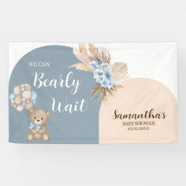 Wir können frühzeitig abwarten Baby-Duschbanner Banner