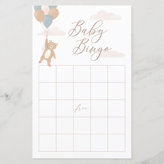 Wir können frühzeitig abwarten Baby Dusche Bingo S (Vorderseite)