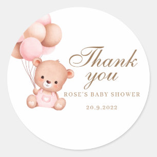 Wir können frühzeitig abwarten Baby Dusche einlade Runder Aufkleber