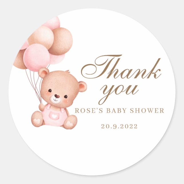 Wir können frühzeitig abwarten Baby Dusche einlade Runder Aufkleber (Vorderseite)