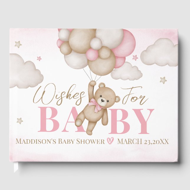 Wir können frühzeitig abwarten Baby Dusche Gästebu Gästebuch (Vorderseite)