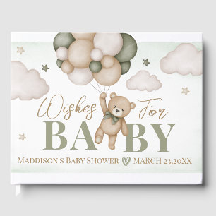 Wir können frühzeitig abwarten Baby Dusche Gästebu Gästebuch