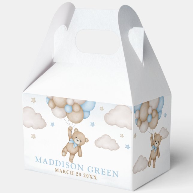 Wir können frühzeitig abwarten Baby Dusche Gefälli Geschenkschachtel (Vorderseite)