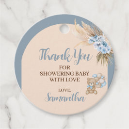 Wir können frühzeitig abwarten Baby Dusche RoundFa Geschenkanhänger