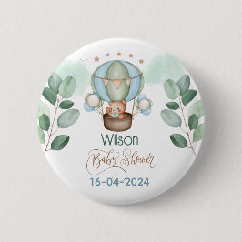 wir können frühzeitig abwarten, Babydusche Button