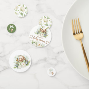 Wir können frühzeitig abwarten Babydusche Confetti Konfetti