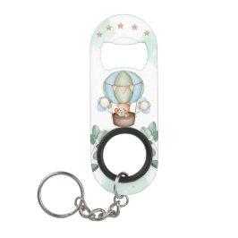 wir können frühzeitig abwarten, Babydusche Mini Flaschenöffner