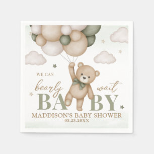 Wir können frühzeitig abwarten Babydusche Papier N Serviette