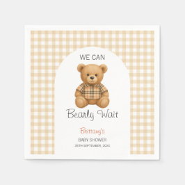 Wir können frühzeitig abwarten Babydusche Papier N Serviette