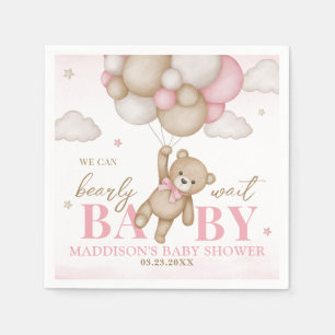 Wir können frühzeitig abwarten Babydusche Papier N Serviette
