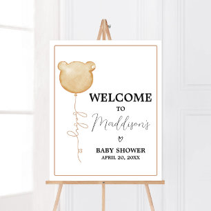 Wir können frühzeitig abwarten, Brown Balloon Baby Poster