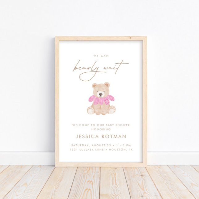 Wir können frühzeitig abwarten - Pink Floral Girls Poster (Von Creator hochgeladen)