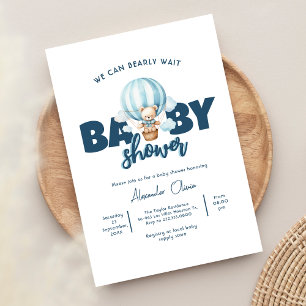 Wir können frühzeitig auf Blue Bear Baby Dusche wa Einladung