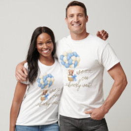 Wir können frühzeitig auf Blue Teddy Bear Baby Dus T-Shirt