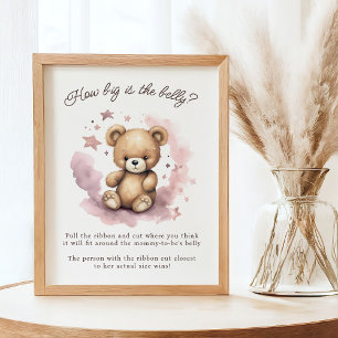 Wir können frühzeitig auf das Pastellrosa Bauchspi Poster