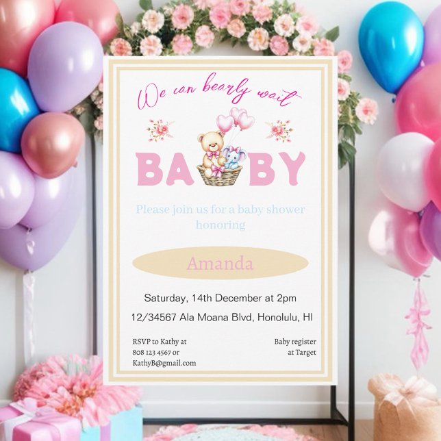 Wir können frühzeitig auf den Teddy eines kleinen  Einladung (Von Creator hochgeladen)