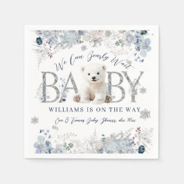 Wir können frühzeitig auf die Baby-Babydusche wart Serviette