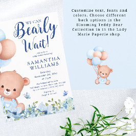 Wir können frühzeitig auf die Baby Blue Babydusche Einladung