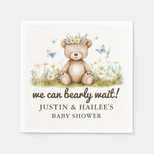Wir können frühzeitig auf die Babydusche der Wildb Serviette