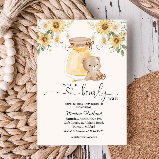 Wir können frühzeitig auf die Babydusche des Honey Einladung (Von Creator hochgeladen)