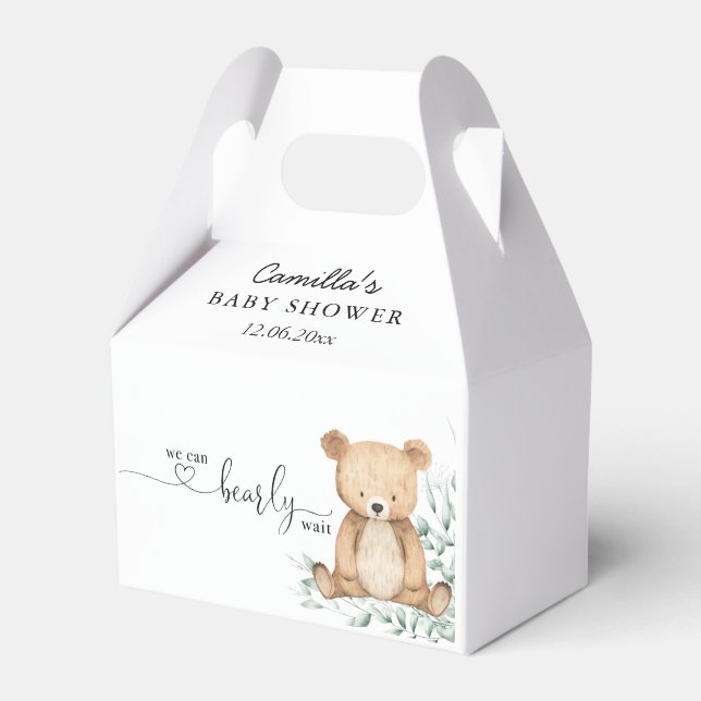 Wir können frühzeitig auf die grüne Teddy Bear Bab Geschenkschachtel (Vorderseite)