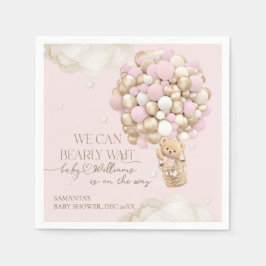 Wir können frühzeitig auf die Pink Girl Baby Dusch Serviette